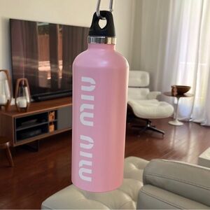 Miu Miu Pink Water Bottle includes original box